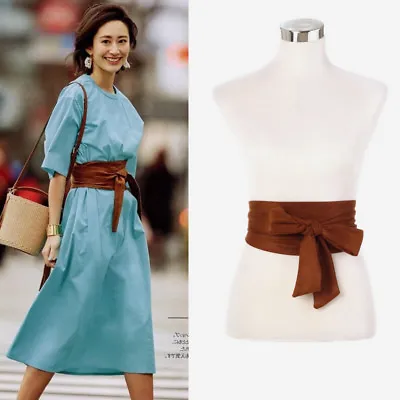 Japanese Vintage Bows Obi Belt Wide Strap Sash Tie Coat Dress Corset Wiastband&1 • £17.38