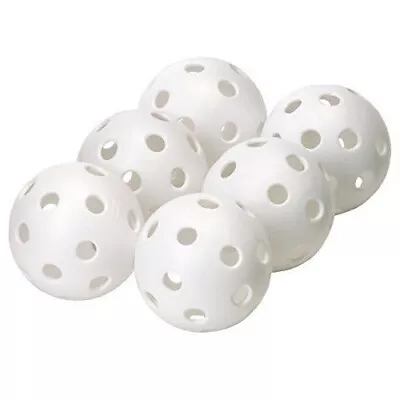 Champion Sports White Plastic 12  Softballs Training Practice Balls - Set Of 6 • $13.99