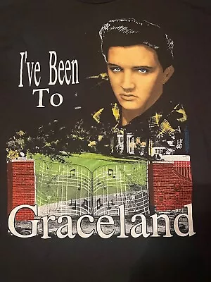 New  I'VE BEEN TO GRACELAND  ELVIS T-SHIRT '90s Black XL Made In USA • $18