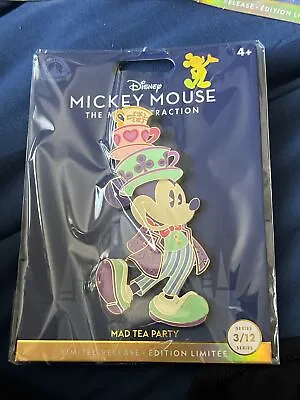 Disney Mickey Mouse Main Attraction 3/12 Alice Mad Hatter Pin LR 50th WDW - NEW • $19