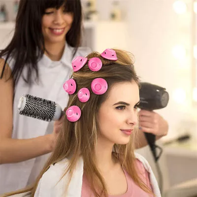 £4.99 • Buy 20/40PCS No Heat Silicone DIY Soft Magic Hair Curlers Rollers Care Heatless Clip