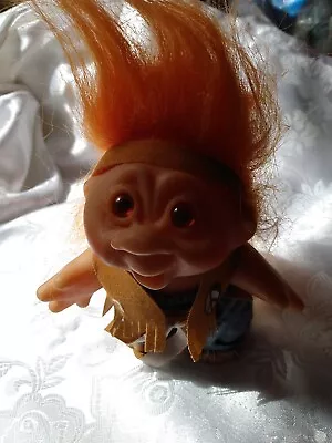 DAM Norfin Troll Doll 5  Hippie Orange Hair 1986 • $10