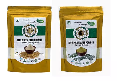 Premium Quality Organic Moringa & Fenugreek Powder Combo - Blood Sugar Supporter • $26.50