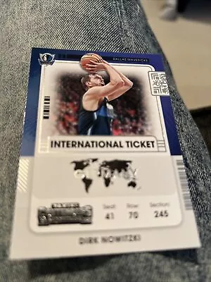 2021-22 Panini Contenders International Ticket Dirk Nowitzki #20 Mavericks Card! • $2.25