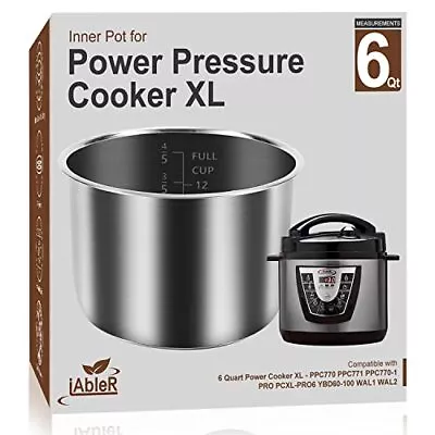 Power Pressure Cooker XL Inner Pot Replacement Stainless Steel Cookers XL 6 Qt • $57.42