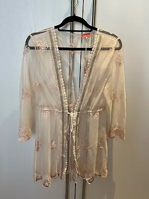 £12.50 • Buy River Island Sheer Beach Kaftan With Embroidery, Size A
