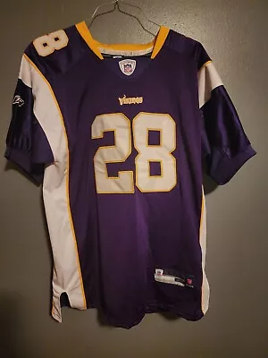 Reebok NFL Minnesota Vikings Jersey 28 Peterson Size Large • $5