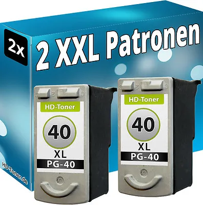2x Ink Cartridges PG40 For Canon Pixma IP1200 IP1300 IP1600 IP1700 IP1800 IP1900 • £27.77