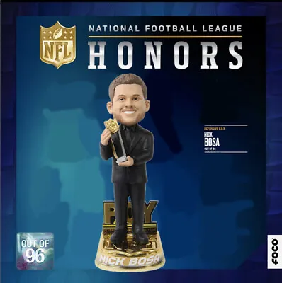 $215 • Buy Nick Bosa San Francisco 49ers 2022 NFL Defensive Player Of The Year Bobblehead