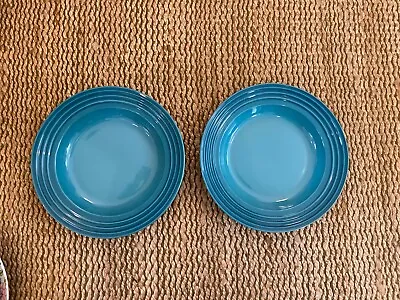 Le Creuset 2 Rim Soup Bowls 10” Turquoise  • £46.07