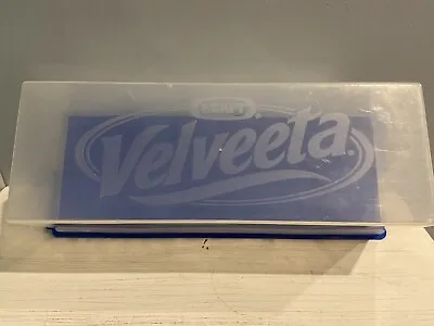 Vintage Kraft Velveeta Cheese Keeper Storage Holder Clear & Blue  9   • $17.99