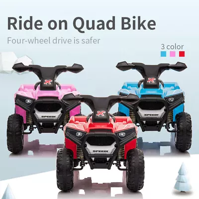 £50.99 • Buy Kids Battery Powered Electric Ride On Quad Bike ATV Outdoor Children Toddler Toy