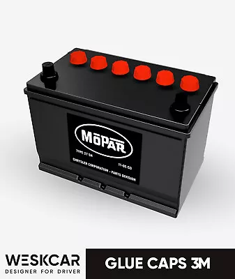 Mopar Battery 27SH (1956-1958) Red Glue Caps Kit • $23.95