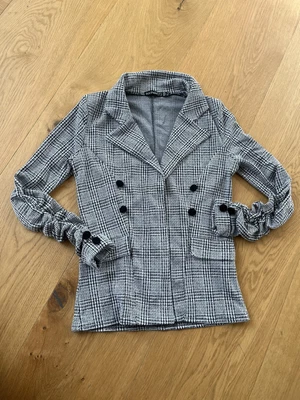 $17 • Buy Houndstooth Blazer Women’s Jacket XS UK8 US4 NEW Monochrome Black White Coat