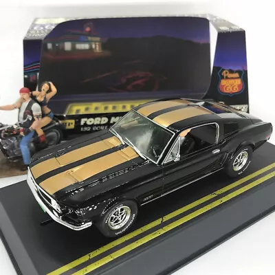 Pioneer P150 Mustang Fastback GT Blck/Gold Route 66 Slot Car 1/32 Scalextric DPR • $74.95