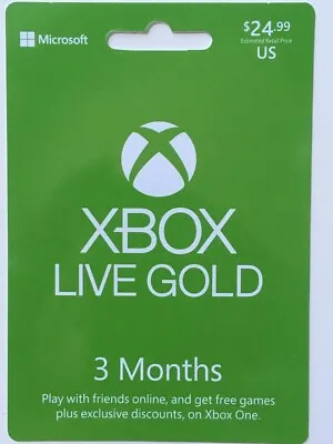 Microsoft Xbox Game Pass Gift Card Ultimate Gold $14 25 29 50 Games Device Month • $28.49