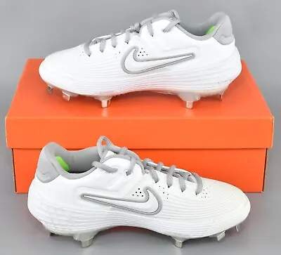 Nike Women's Size 6 White Zoom Hyperdiamond 3 Elite Metal Softball Cleats X79 • $49.99