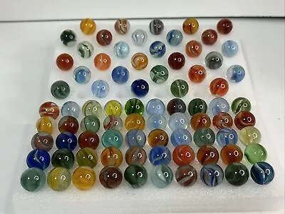 VITRO AGATE  HYBRID CATS EYE MARBLES!!LOT OF 80 Awesome Colors! • $85