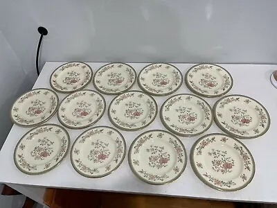 English Minton Porcelain Jasmine Pattern Set Of 13 Bread & Butter Dessert Plates • $225