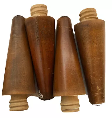 4 Vintage Solid Wood Tapered FURNITURE LEGS  5.5” • $25