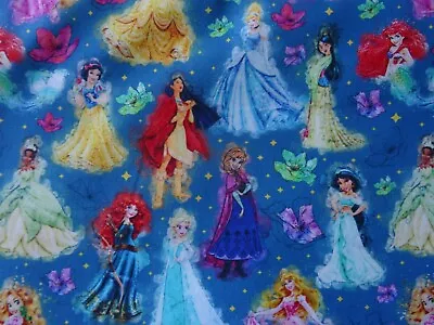 Disney Princesses Pocahontas Mulan  Cotton Fabric 59 Inch Width By The Half Yard • $10.08