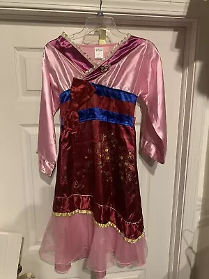 Disney Store Mulan Costume Princess Dress Child Size Medium 7/8 Pink • $23.99