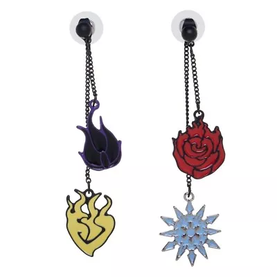 RWBY Dangle Drop Earrings Ruby Rose Weiss Schnee Blake Belladonna Yang Anime  • $18.95