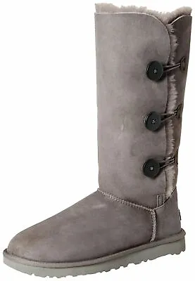 Ugg W Bailey Button Triplet Ii Boots Grey New • $219.99