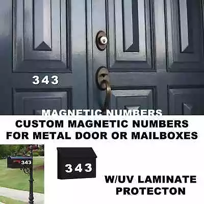 Up To 5 Numbers Custom Magnetic For Front Doors Mailboxes Garage Doors Custom • $10.05