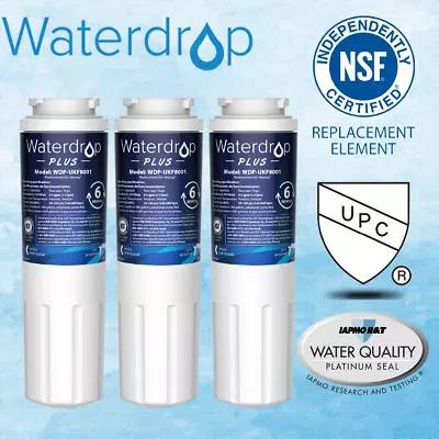 Waterdrop UKF8001 NSF 401 53&42 Certified Refrigerator Water Filter Pack Of 3 • $35.80