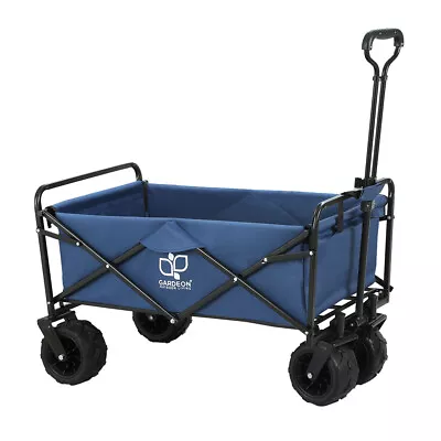 Gardeon Garden Cart Folding 120kg Trolley Camping Wagon Barrow Outdoor Beach • $113