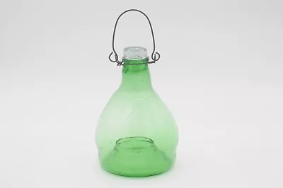 Antique/Vintage . Green Glass Fly Bee Bug Catcher From Romania W/ Glass Stopper • $45