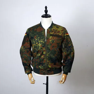 Mens German Military MA-1 Flight Bomber Jacket Retro Army Camo MA1 Pilot Jackets • $124.29