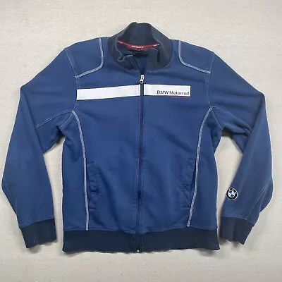 BMW Jacket Mens Medium Sweater Full Zip Patch Embroidered Motorrad German FLAW • $44.99