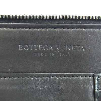 Bottega Veneta Marco Polo Black Leather Clutch Bag Authentic • £357.02