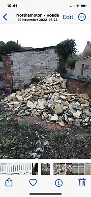 Reclaimed Cotswold / Northamptonshire Walling Stone 7 X 1 Tonne Bags All Clean • £99
