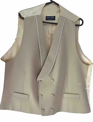 Brand New Beautiful Buttermilk Neal & Palmer Double Breasted Waistcoat • £180