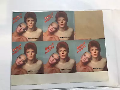 DAVID BOWIE Pinups Sheet Of Promotional Stickers 1973 RCA • £28.94