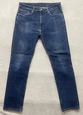 Levi's 514 Jeans Men's 36x34 Straight Leg Medium Wash Blue Stretch Denim • $22
