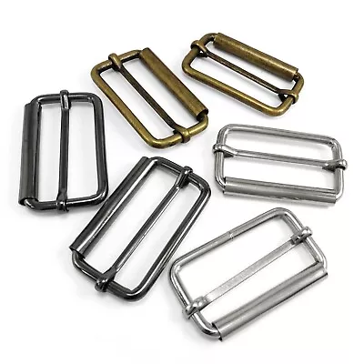 Metal Slider Roller Buckle  Adjustable Belt Backpack Strap Webbing 35 40 Mm • £3.91