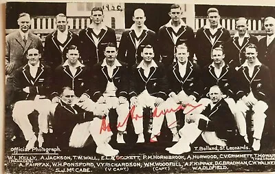 $130 • Buy C.1930 Australian Cricket Team Official Photo Postcard Signed By Don Bradman 