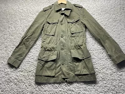 J.CREW Hunter Green Cotton Field Mechanic Military Utility Jacket E0945 XXS 2XS • $30