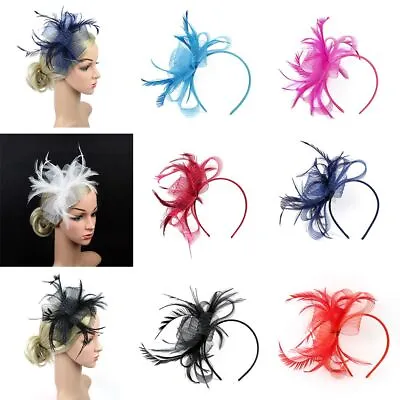 $19.30 • Buy Feather Large Aliceband Fascinator Headband Ladies Day Races Royal Ascot