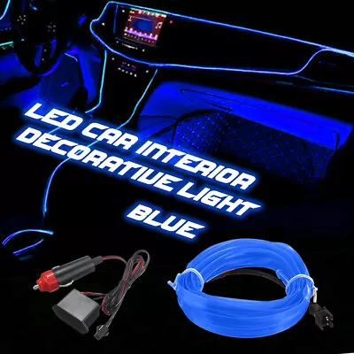 200cm Blue LED Car Interior Decor Trim Atmosphere Wire Strip Light Lamp Dash US • $8.99