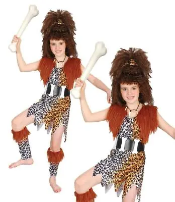 £21.02 • Buy Kids Cave Girl Costume Stone Age Book Day Fancy Dress