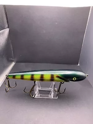 Vintage Fishing Lure! Musky Surprise Minnow Style Wood Bait! Name Is Leo! 8”! • $7.99