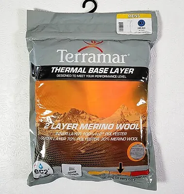 Terramar Thermal Polyester Merino Wool Base Layer 3.0 Warmth Pant XL Black • $23.99