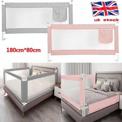 180cm Bed Safety Guards Folding Child Toddler Bed Rail Safety Protection Guard • £20.99