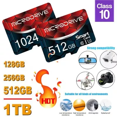 1TB Memory Card Micro SD Card 64/128/256/512GB TF Card Camera Tablets High Speed • $17.99