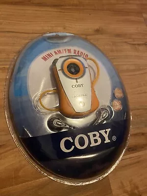 Coby Mini AM/FM Radio Orange CX-71 With Headphones Sealed - New • $5